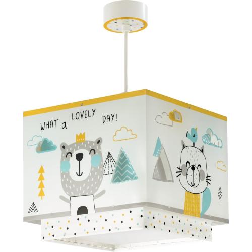 Présentation de Présentation Lampe suspension enfant Hello Little, animaux colorés