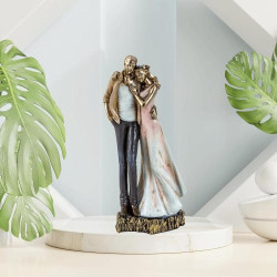 Sculpture Moderne Couple Amoureux Multicolore Lifestyle  en situation