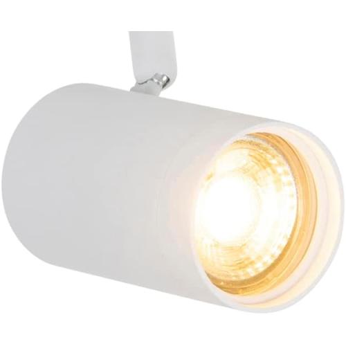 Présentation de Zoom sur Plafonnier QAZQA rail spot 3 lumières LED blanc moderne