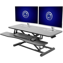 Présentation Vivo Desk V042KB Rehausseur Assis Debout, Double Moniteur