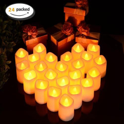 Bougies LED Vacillantes Litake 24 PCS, Décoration Fête en situation