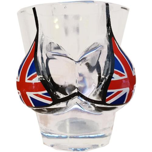 Présentation de Présentation Verre à liqueur Union Jack, bikini intégré, souvenir