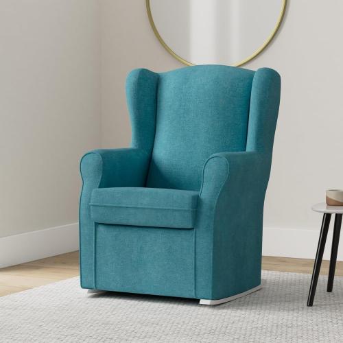 Présentation de Fauteuil balancelle orejero SUENOSZZZ, bleu turquoise en situation