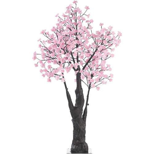 Présentation de Zoom sur Arbre LED Cerisier 384 fleurs lumineuses blanc chaud