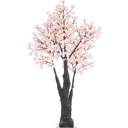 Présentation Arbre LED Cerisier 384 fleurs lumineuses blanc chaud