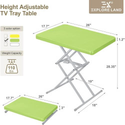 Table Pliable Explore Land, Plateau Réglable, Vert en situation