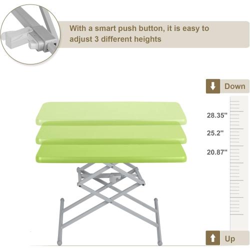 Présentation de Zoom sur Table Pliable Explore Land, Plateau Réglable, Vert