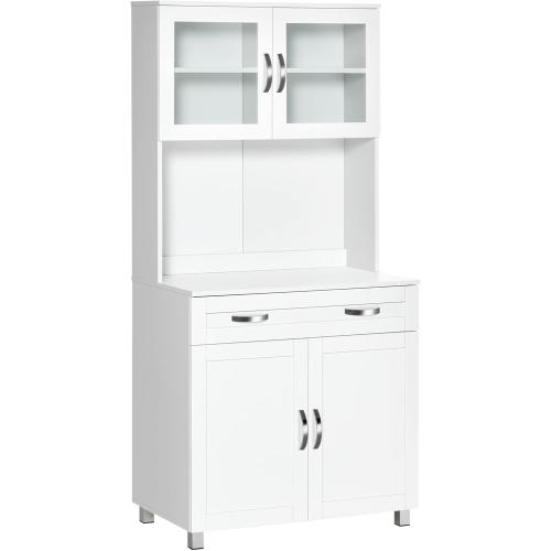 Présentation de Présentation Buffet Cuisine Contemporain, Armoire Multi Rangement Blanc