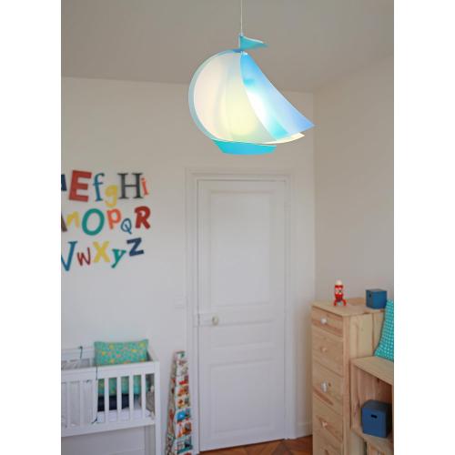 Présentation de Lampe Suspension Bateau Bleu, R amp M Coudert Enfant en situation