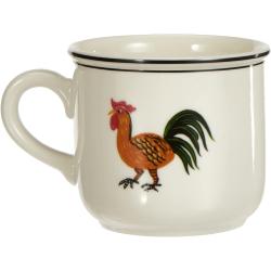 Tasse café porcelaine rouge Villeroy Boch élégante en situation