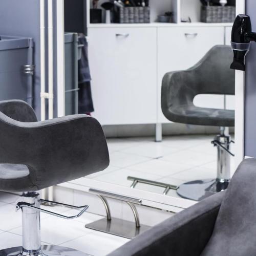 Présentation de Zoom sur Tabouret Coiffeur Greensen, Repose Pieds Acier Inoxydable