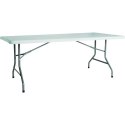 Présentation Table rectangulaire pliable B'GHEST, pieds pratiques, banquet