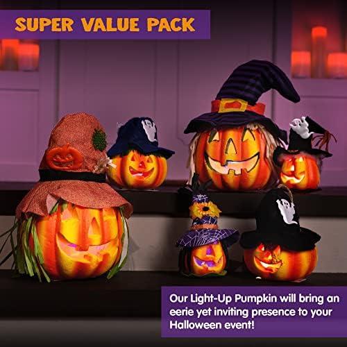 Présentation de Zoom sur Citrouilles décoratives mousse Halloween, lot de 6 pièces