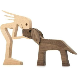 Présentation Ornements en Bois Chiens Sculptés, Cadeaux Amateurs Animaux