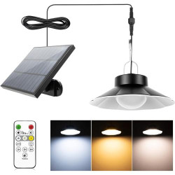 Présentation AGOTD Lampe Solaire Suspension, Télécommande, IP65, 6 Luminosités