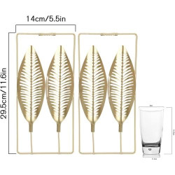 Baibiao Decoration Murale Metal Dore 3D, 2 Pieces en situation