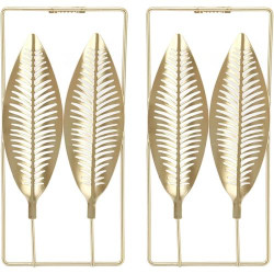 Présentation Baibiao Decoration Murale Metal Dore 3D, 2 Pieces