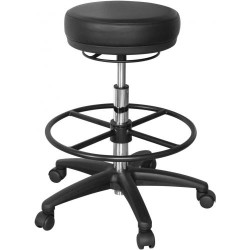 Tabouret Rouleaux Roland Noir Amstyle, Chaise Réglable en situation