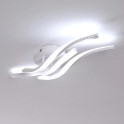 Présentation Plafonnier LED Comely, Luminaire Moderne 24W, Blanc Froid