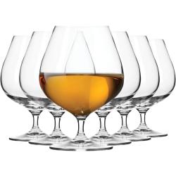 Présentation Krosno Verres Cognac Brandy Whisky Lot 6 Lavables