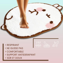 Tapis de Bain Antidérapant Multifonctionnel en Polyester Lavable en situation