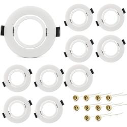 Présentation Cadre spot orientable LED blanc, lot de 10, GU10