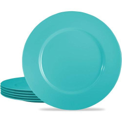 Présentation Reston Lloyd, Bol Mélamine Noir, Assiettes Turquoise