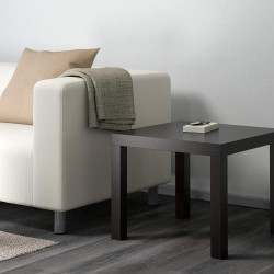 Table d'appoint Ikea LACK Noir Marron, Design Moderne en situation