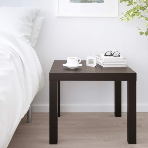 Présentation de Zoom sur Table d'appoint Ikea LACK Noir Marron, Design Moderne