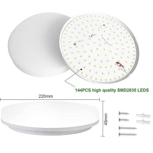 Présentation de Zoom sur Plafonnier LED 18W, 1800LM, Étanche IP54, Design Rond