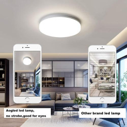 Plafonnier LED 18W, 1800LM, Étanche IP54, Design Rond en situation