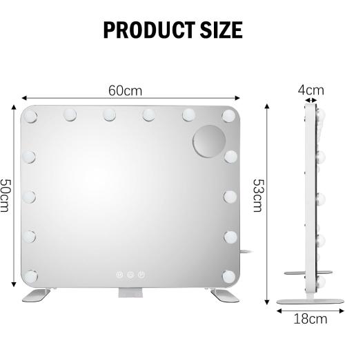 Présentation de Miroir Maquillage LED, Miroir Hollywood Lumineux, Coiffeuse en situation