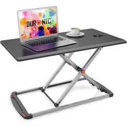 Présentation Duronic DM05D11 BK Bureau assis debout ergonomique ajustable