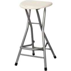 Présentation Tabourets pliants adultes, tabouret bar plastique blanc